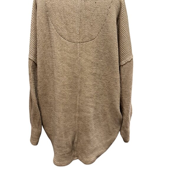 Free People Easy V Pullover Sweater – Oversized Chenille Knit in Ivory Cream – S - Picture 5 of 5